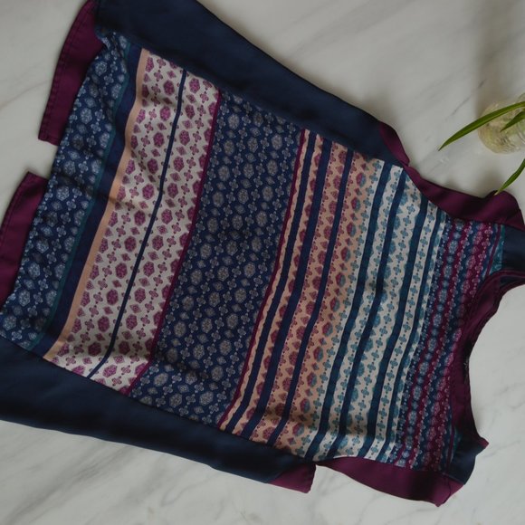 Printed Cap Sleeve Blouse - Picture 4 of 5